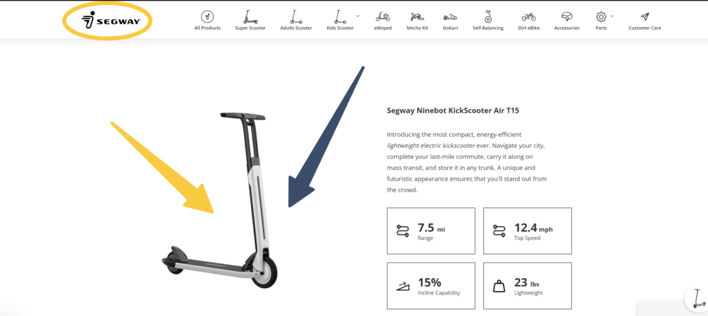 Ninebot-KickScooter-Air-T15-Lightweight for daily commute