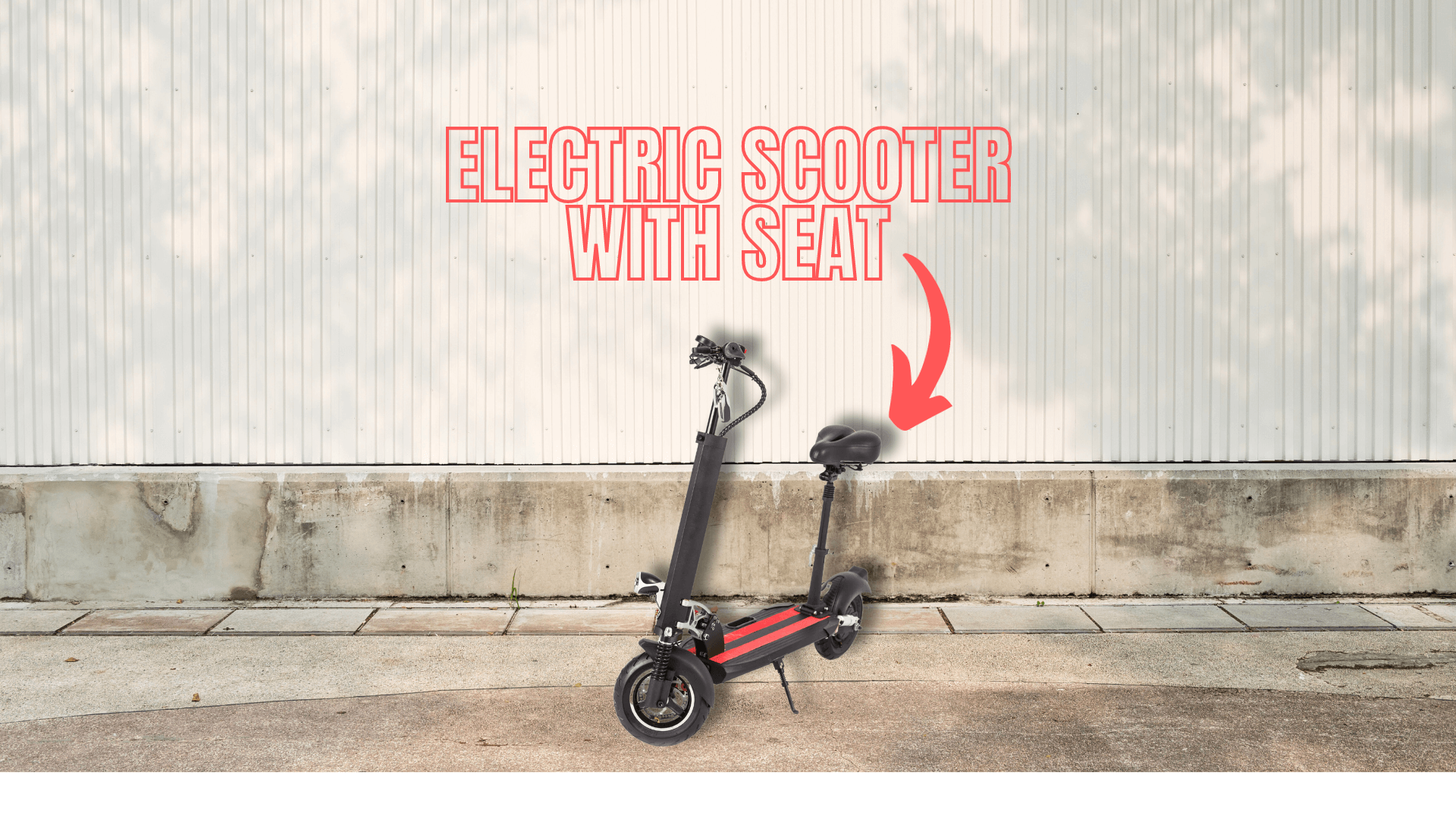 electric scooter with seat in the street