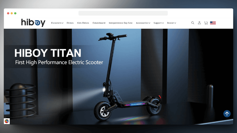 Hiboy Titan electric scooter. Great budget-friendly and powerful electric scooter.