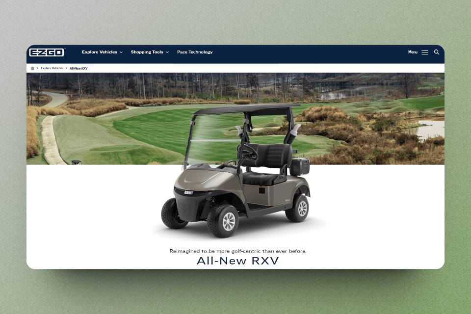 RXV E-Z-GO electric golf cart