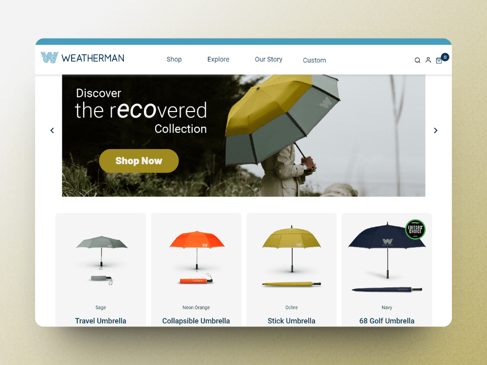 Weatherman-Umbrella that is eco-friendly and stylish and modern