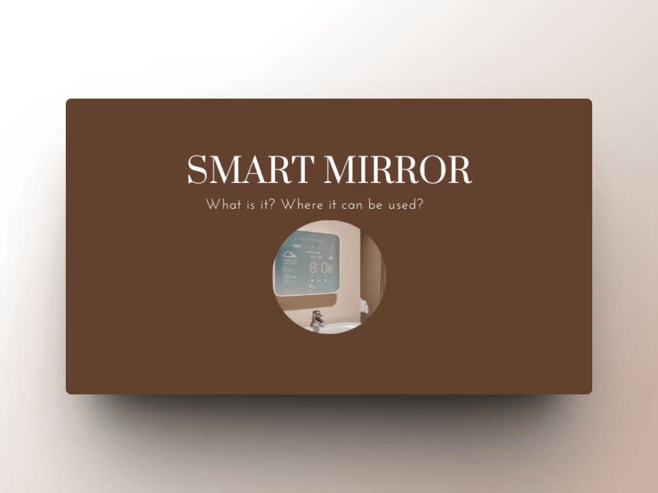 what is smart mirror and where it can used?