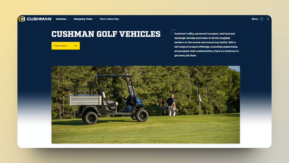Golf Cushman is a great brand that makes electric golf carts