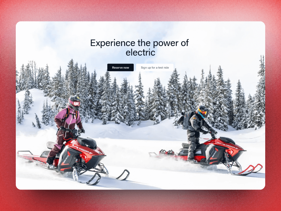 Ekko Taiga electric snowmobile is a great way to ride the on mountains.