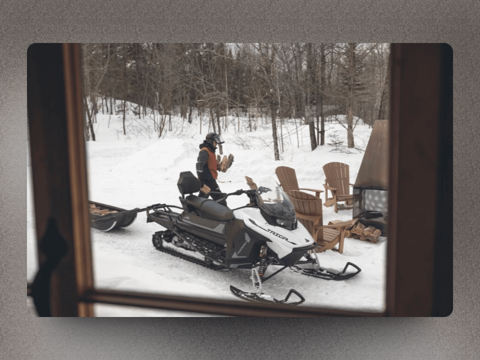 Nomad electric snowmobile from Taiga motors. A great utility snowmobile.